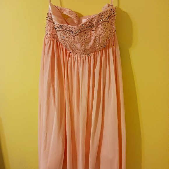 Bailey Bridal Strapless Sequin Dress - Picture 1 of 9